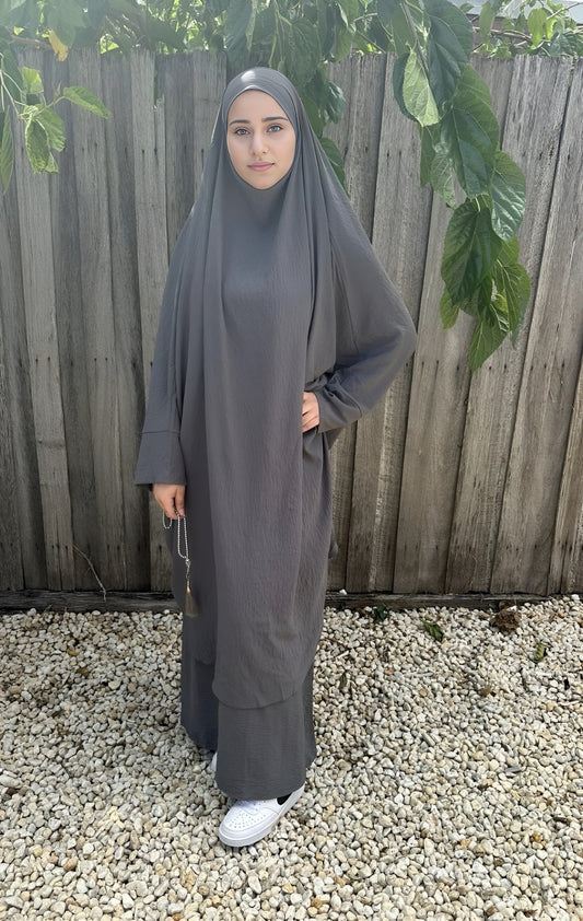 Grey Jilbab Set