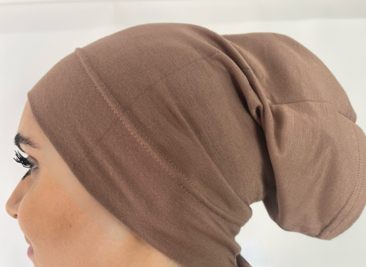 Premium Cotton Head Caps- Coco Brown