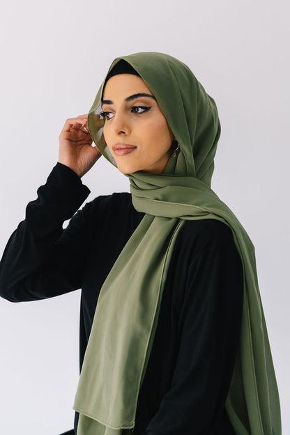 Chiffon Scarf - Olive