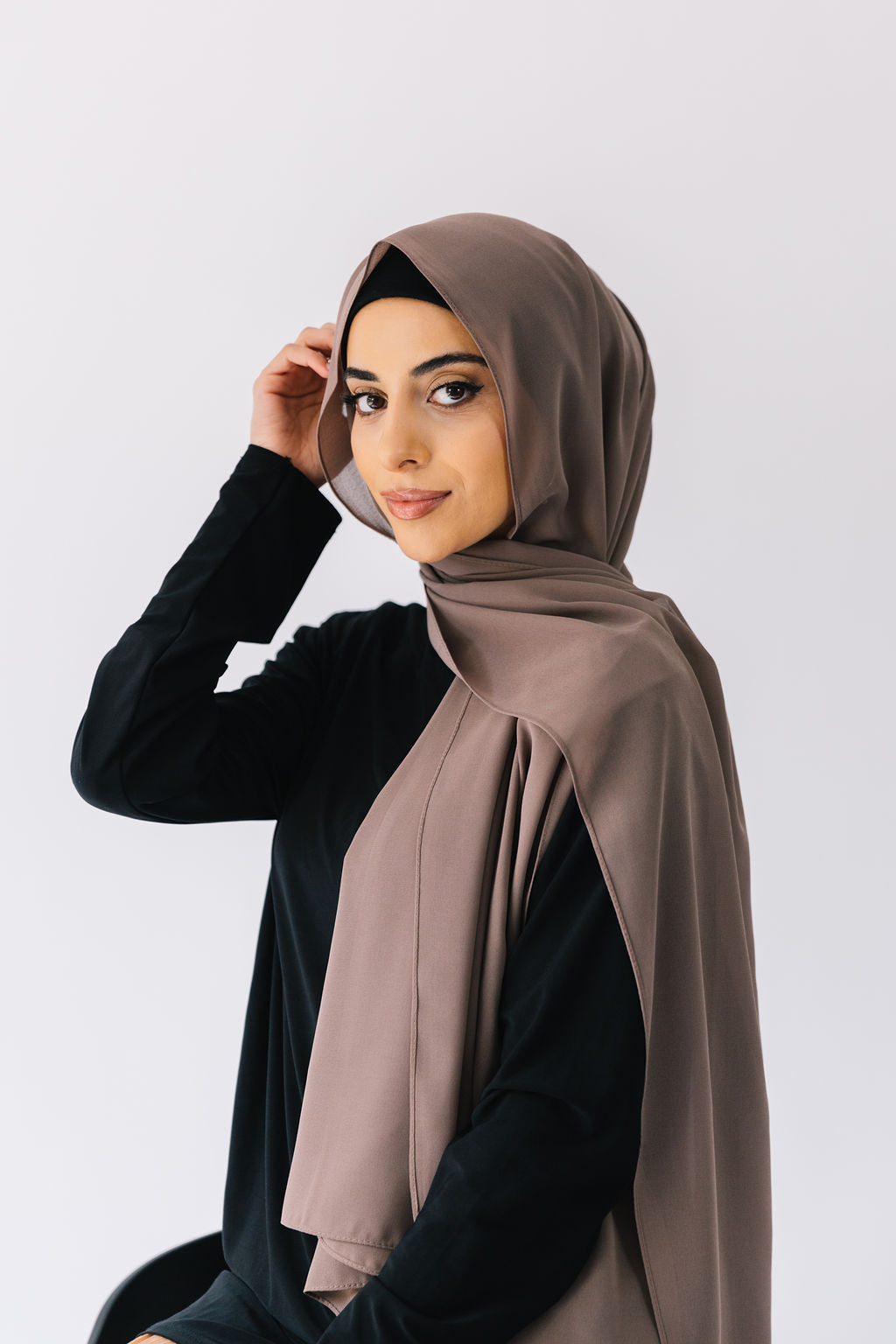 Chiffon Scarf - Coco Brown