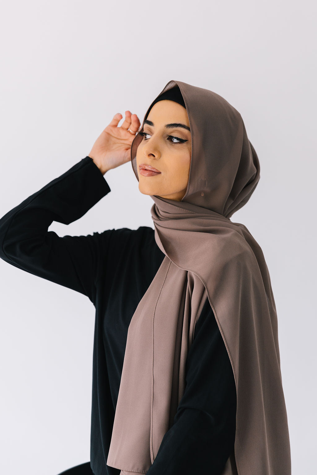 Chiffon Scarf - Coco Brown