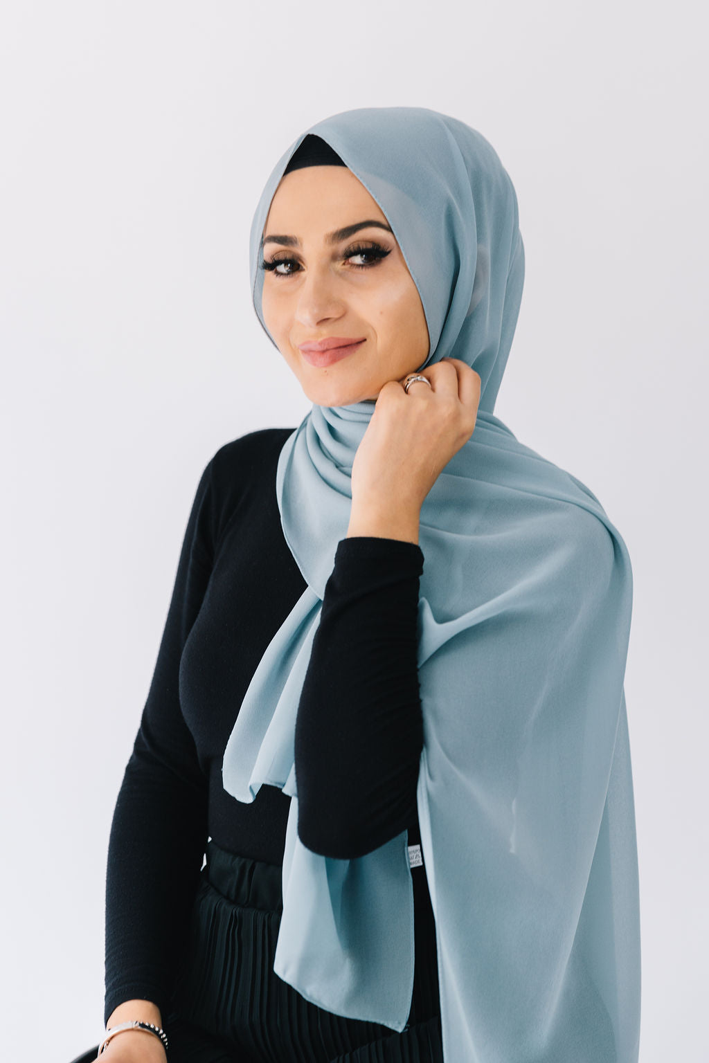 Chiffon Scarf - Cloudy Blue