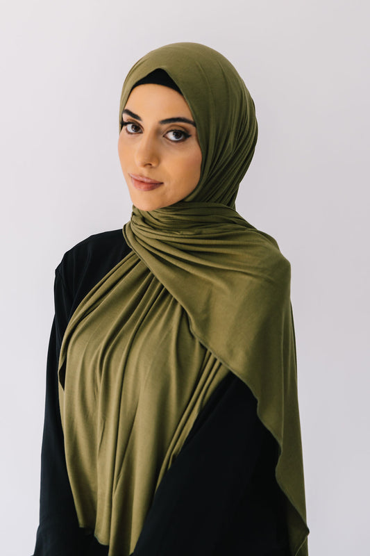 Jersey Scarf - Olive