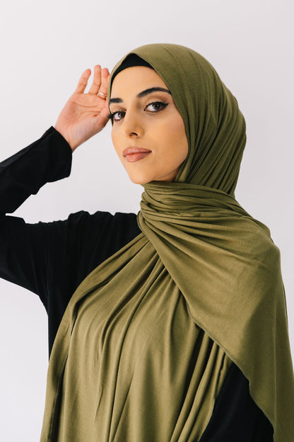 Jersey Scarf - Olive