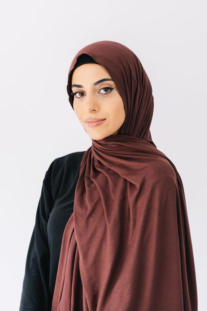 Jersey Scarf - Brown