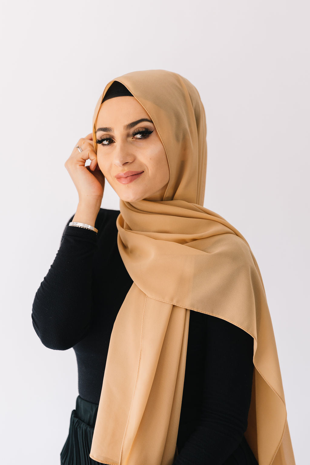 Chiffon Scarf - Nude