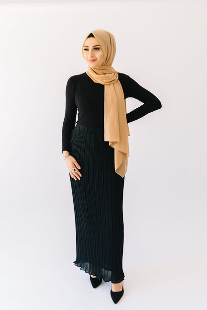 Sara Ribbed Skirt (Black)