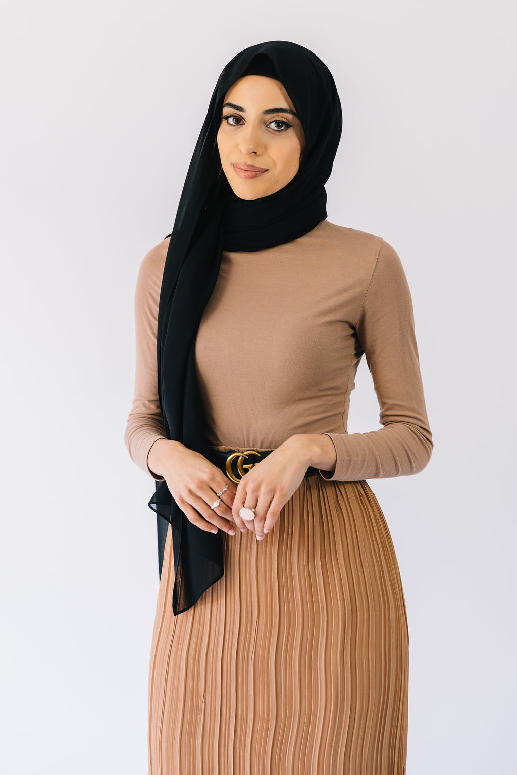 Sara Ribbed Skirt (Nude)