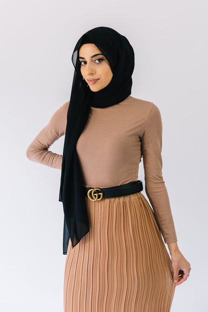 Sara Ribbed Skirt (Nude)