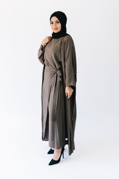 Bella skirt overlay maxi dress (Coco Brown)