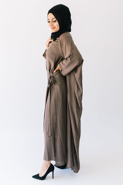 Bella skirt overlay maxi dress (Coco Brown)